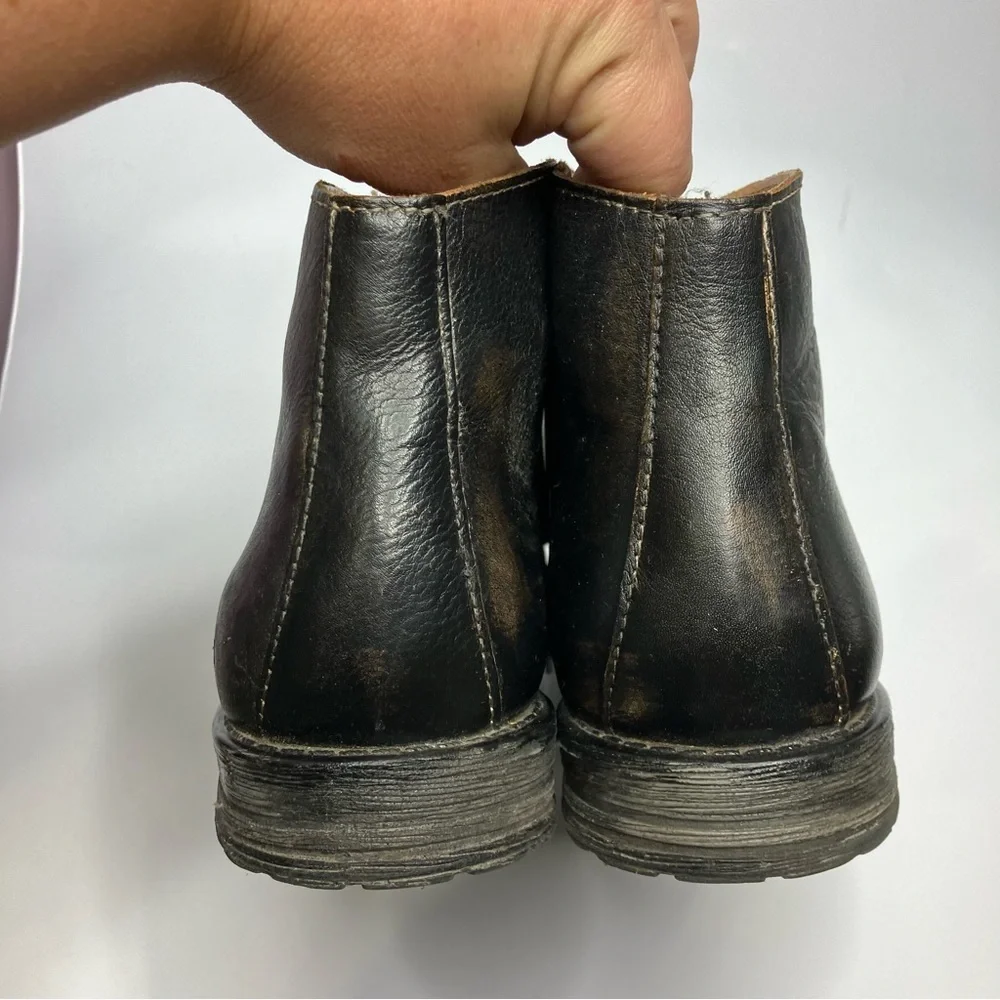 Bed Stu Hoover Chukka‎ boots black leather lace up boots size 10.5